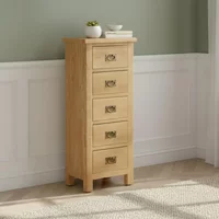 Click to view product details and reviews for Salisbury Lite Narrow Chest 5 Drawer Oak. Click to view product details and reviews for Salisbury Lite Narrow Chest 5 Drawer Oak.