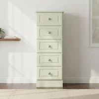 Click to view product details and reviews for Pembroke Chest Narrow 5 Drawer Cream. Click to view product details and reviews for Pembroke Chest Narrow 5 Drawer Cream.