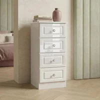 Click to view product details and reviews for Balmoral Chest 4 Drawer Narrow White Gloss. Click to view product details and reviews for Balmoral Chest 4 Drawer Narrow White Gloss.