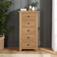 Click to view product details and reviews for Appleby Chest 5 Drawer Narrow Petite Oak. Click to view product details and reviews for Appleby Chest 5 Drawer Narrow Petite Oak.