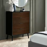 Click to view product details and reviews for Alba Black And Walnut Chest Of Drawers 4 Drawer. Click to view product details and reviews for Alba Black And Walnut Chest Of Drawers 4 Drawer.