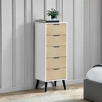 Click to view product details and reviews for Alba White And Oak Narrow Chest 5 Drawer. Click to view product details and reviews for Alba White And Oak Narrow Chest 5 Drawer.