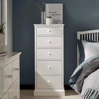 Click to view product details and reviews for Ashby White Tall Chest 5 Drawer. Click to view product details and reviews for Ashby White Tall Chest 5 Drawer.