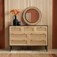 Click to view product details and reviews for Croxley Wide Chest 7 Drawer Black And Rattan. Click to view product details and reviews for Croxley Wide Chest 7 Drawer Black And Rattan.