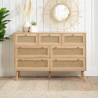Click to view product details and reviews for Croxley Wide Chest 7 Drawer Oak And Rattan. Click to view product details and reviews for Croxley Wide Chest 7 Drawer Oak And Rattan.