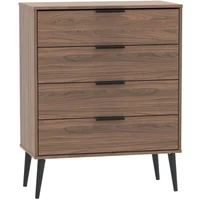 View Hong kong chest - 4 drawer - with wooden legs - walnut View Hong kong chest - 4 drawer - with wooden legs - walnut