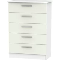 Click to view product details and reviews for Knightsbridge Chest 5 Drawer Cashmere Matt And White. Click to view product details and reviews for Knightsbridge Chest 5 Drawer Cashmere Matt And White.