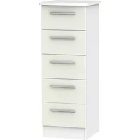 Click to view product details and reviews for Knightsbridge Chest Narrow 5 Drawer Cashmere Matt And White. Click to view product details and reviews for Knightsbridge Chest Narrow 5 Drawer Cashmere Matt And White.