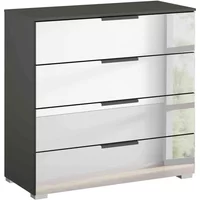 View Miramar mirrored chest - 4 drawer - graphite View Miramar mirrored chest - 4 drawer - graphite