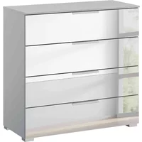 View Miramar mirrored chest - 4 drawer - silk grey View Miramar mirrored chest - 4 drawer - silk grey