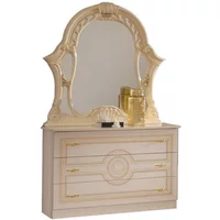 Click to view product details and reviews for Sara Dresser 3 Drawer With Mirror Beige Italian. Click to view product details and reviews for Sara Dresser 3 Drawer With Mirror Beige Italian.