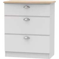 Click to view product details and reviews for Victoria Deep Chest 3 Drawer Grey And Riviera Oak. Click to view product details and reviews for Victoria Deep Chest 3 Drawer Grey And Riviera Oak.