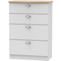 Click to view product details and reviews for Victoria Deep Chest 4 Drawer Grey And Riviera Oak. Click to view product details and reviews for Victoria Deep Chest 4 Drawer Grey And Riviera Oak.