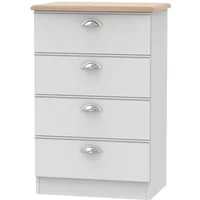 Click to view product details and reviews for Victoria Midi Chest 4 Drawer Grey And Riviera Oak. Click to view product details and reviews for Victoria Midi Chest 4 Drawer Grey And Riviera Oak.