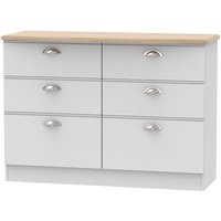 Click to view product details and reviews for Victoria Midi Chest 6 Drawer Grey And Riviera Oak. Click to view product details and reviews for Victoria Midi Chest 6 Drawer Grey And Riviera Oak.