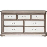 View Jessica 3+4 drawer dressing chest - champagne mirrored View Jessica 3+4 drawer dressing chest - champagne mirrored