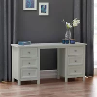 View Maine dressing table - 6 drawer - double - grey View Maine dressing table - 6 drawer - double - grey