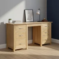 Click to view product details and reviews for Nimbus Dressing Table 6 Drawer Double Oak. Click to view product details and reviews for Nimbus Dressing Table 6 Drawer Double Oak.