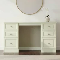 View Pembroke dressing table - double - 6 drawer - cream View Pembroke dressing table - double - 6 drawer - cream