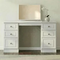 View Pembroke dressing table - double - 6 drawer - white View Pembroke dressing table - double - 6 drawer - white