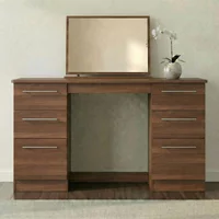 Click to view product details and reviews for Sherwood Double Dressing Table 6 Drawer Walnut. Click to view product details and reviews for Sherwood Double Dressing Table 6 Drawer Walnut.