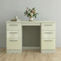 View Knightsbridge dressing table - 6 drawer - double - cream gloss View Knightsbridge dressing table - 6 drawer - double - cream gloss