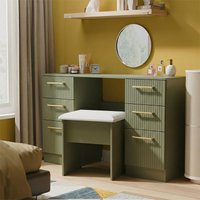 View Nashville dressing table - double - 6 drawer - green View Nashville dressing table - double - 6 drawer - green