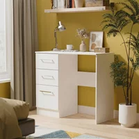 View Worcester dressing table - 3 drawer - single - white View Worcester dressing table - 3 drawer - single - white