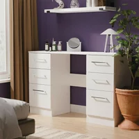 View Worcester dressing table - 6 drawer - double - white View Worcester dressing table - 6 drawer - double - white