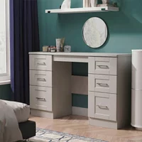 View York dressing table - 6 drawer - double - cashmere View York dressing table - 6 drawer - double - cashmere