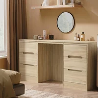 View Monaco dressing table - double - 6 drawer - oak View Monaco dressing table - double - 6 drawer - oak
