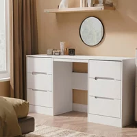 View Monaco dressing table - double - 6 drawer - white View Monaco dressing table - double - 6 drawer - white