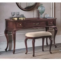 View Verdi dressing table - 3 drawer - walnut - french style View Verdi dressing table - 3 drawer - walnut - french style