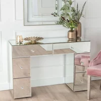 View Chelsea dressing table - 6 drawer - mirrored View Chelsea dressing table - 6 drawer - mirrored