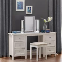 View Maine dressing table - 6 drawer - double - white View Maine dressing table - 6 drawer - double - white