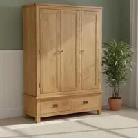 Click to view product details and reviews for Salisbury Lite Wardrobe 3 Door 2 Drawer Oak. Click to view product details and reviews for Salisbury Lite Wardrobe 3 Door 2 Drawer Oak.