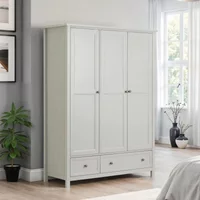 Click to view product details and reviews for Maine Wardrobe 3 Door 2 Drawer Grey. Click to view product details and reviews for Maine Wardrobe 3 Door 2 Drawer Grey.