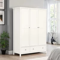 Click to view product details and reviews for Maine Wardrobe 3 Door 2 Drawer White. Click to view product details and reviews for Maine Wardrobe 3 Door 2 Drawer White.