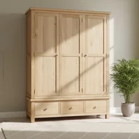 Click to view product details and reviews for Appleby Wardrobe 3 Door Oak. Click to view product details and reviews for Appleby Wardrobe 3 Door Oak.