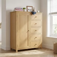 Click to view product details and reviews for Arlington Short Wardrobe 1 Door 5 Drawer Oak. Click to view product details and reviews for Arlington Short Wardrobe 1 Door 5 Drawer Oak.
