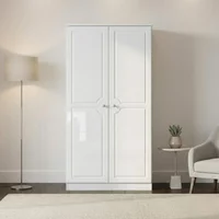 Click to view product details and reviews for Pembroke Wardrobe 2 Door Plain H 1824cm White Gloss. Click to view product details and reviews for Pembroke Wardrobe 2 Door Plain H 1824cm White Gloss.
