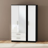 Click to view product details and reviews for Knightsbridge Wardrobe 3 Door 1 Mirror Lhf 2 Drawer Combi White Gloss And Black. Click to view product details and reviews for Knightsbridge Wardrobe 3 Door 1 Mirror Lhf 2 Drawer Combi White Gloss And Black.