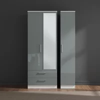 Click to view product details and reviews for Knightsbridge Wardrobe 3 Door 1 Mirror Lhf 2 Drawers Combi Tall Grey Gloss And White. Click to view product details and reviews for Knightsbridge Wardrobe 3 Door 1 Mirror Lhf 2 Drawers Combi Tall Grey Gloss And White.