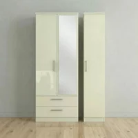 Click to view product details and reviews for Knightsbridge Wardrobe 3 Door 1 Mirror Lhf 2 Drawers Tall Combi Cream Gloss. Click to view product details and reviews for Knightsbridge Wardrobe 3 Door 1 Mirror Lhf 2 Drawers Tall Combi Cream Gloss.