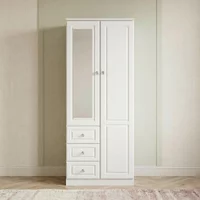 Click to view product details and reviews for Crystal Combi Wardrobe 2 Door 1 Mirror Rhf 3 Drawers White. Click to view product details and reviews for Crystal Combi Wardrobe 2 Door 1 Mirror Rhf 3 Drawers White.