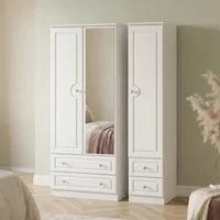 Click to view product details and reviews for Crystal Combi Wardrobe 3 Door 1 Mirror White. Click to view product details and reviews for Crystal Combi Wardrobe 3 Door 1 Mirror White.