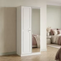 Click to view product details and reviews for Crystal Wardrobe 2 Door 1 Mirror White. Click to view product details and reviews for Crystal Wardrobe 2 Door 1 Mirror White.