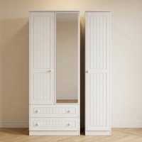 Click to view product details and reviews for Warwick Wardrobe 3 Door 1 Mirror Lhf 2 Drawers Combi White. Click to view product details and reviews for Warwick Wardrobe 3 Door 1 Mirror Lhf 2 Drawers Combi White.