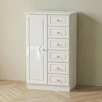 Click to view product details and reviews for Balmoral Wardrobe 1 Door Midi White Gloss. Click to view product details and reviews for Balmoral Wardrobe 1 Door Midi White Gloss.