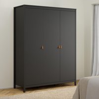 View Barcelona wardrobe - 3 door - black View Barcelona wardrobe - 3 door - black